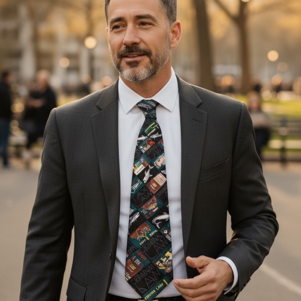 Nichole Miller Men’s Tie featuring Attorney or Law Student Subject matter